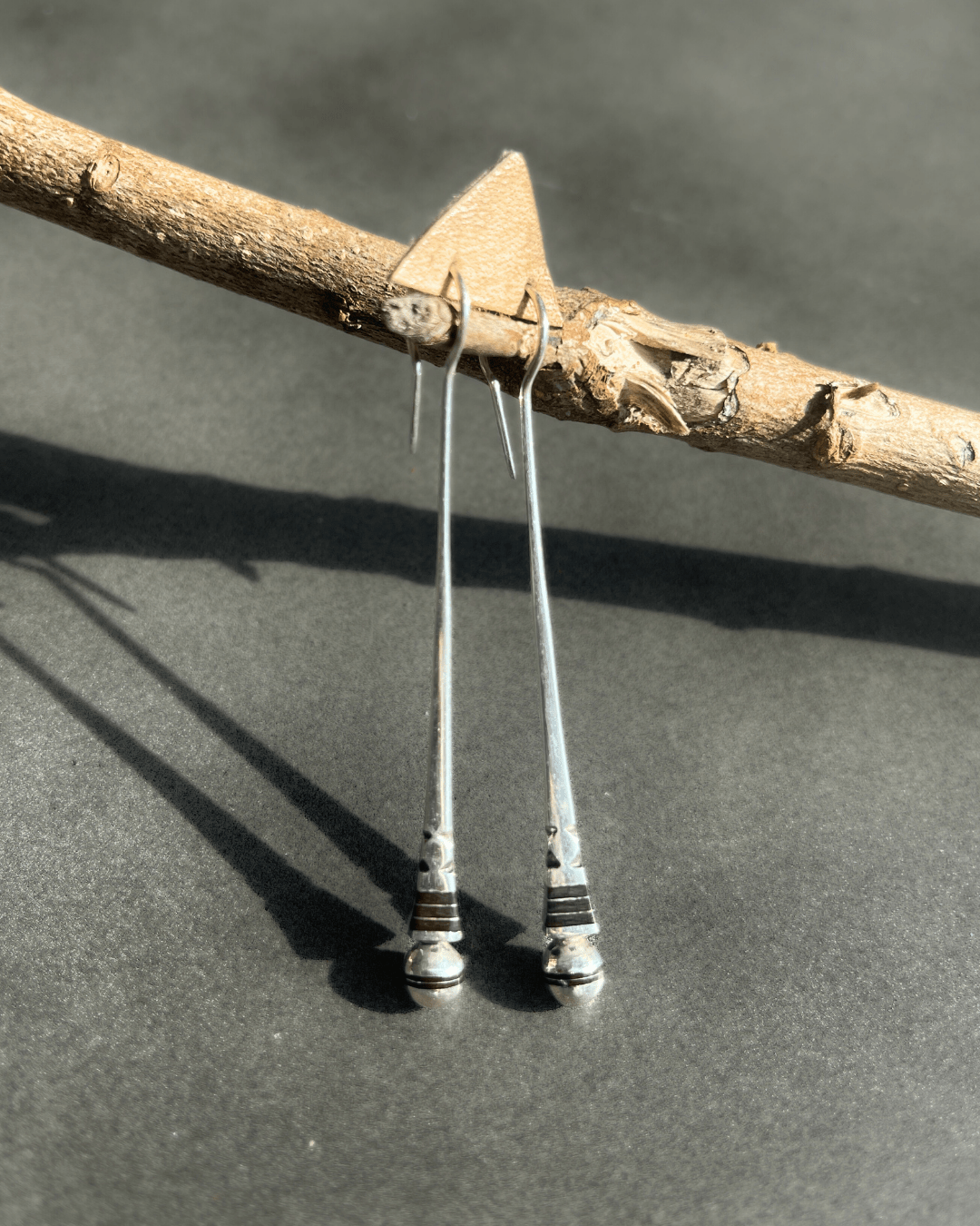 Boucles d'oreilles Touareg en argent 925 et bois d'ébène - Ledoux Store