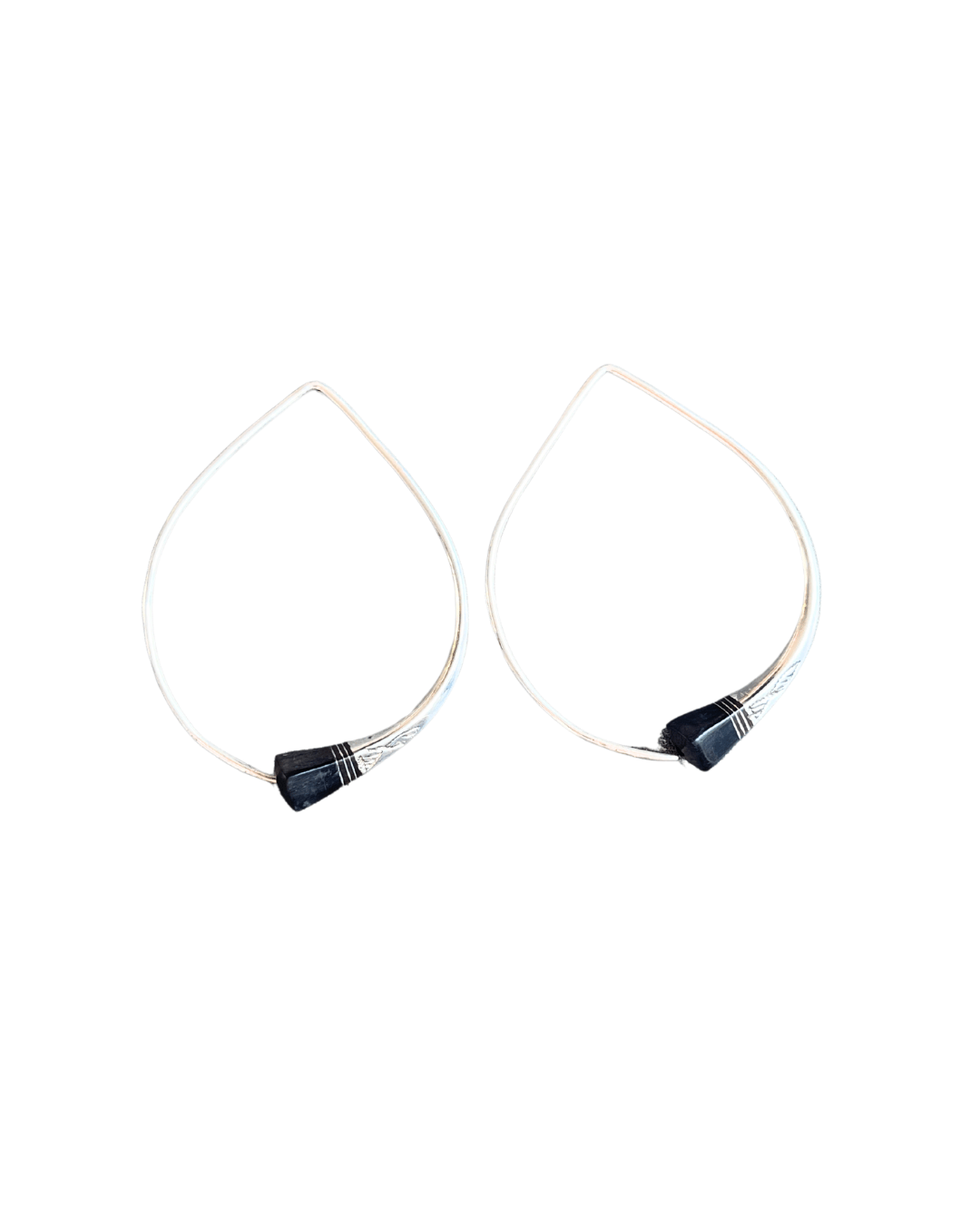 Boucles d'oreilles Touareg en argent 925 et bois d'ébène - Ledoux Store