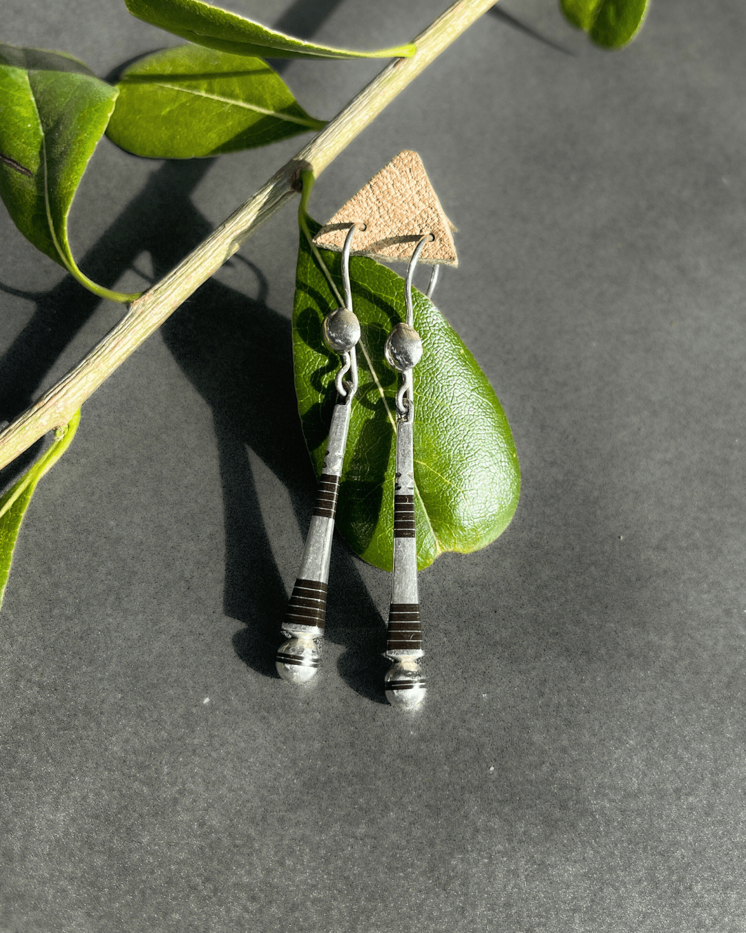 Boucles d'oreilles Touareg en argent 925 et bois d'ébène - Ledoux Store