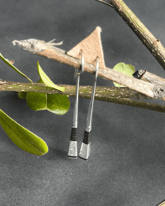 Boucles d'oreilles Touareg en argent 925 et bois d'ébène - Ledoux Store