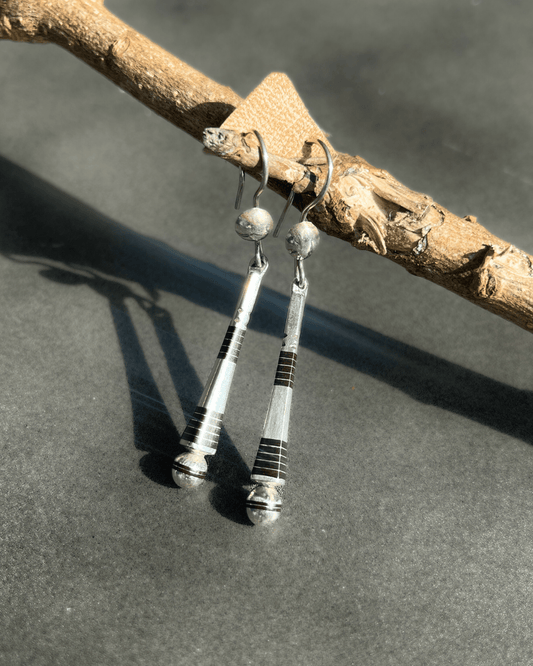 Boucles d'oreilles Touareg en argent 925 et bois d'ébène - Ledoux Store