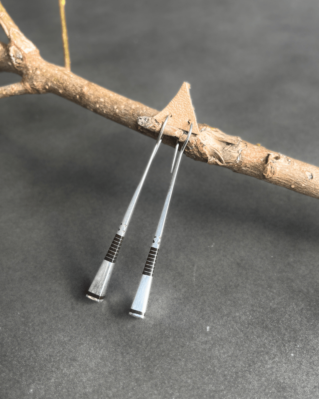 Boucles d'oreilles Touareg en argent 925 et bois d'ébène - Ledoux Store