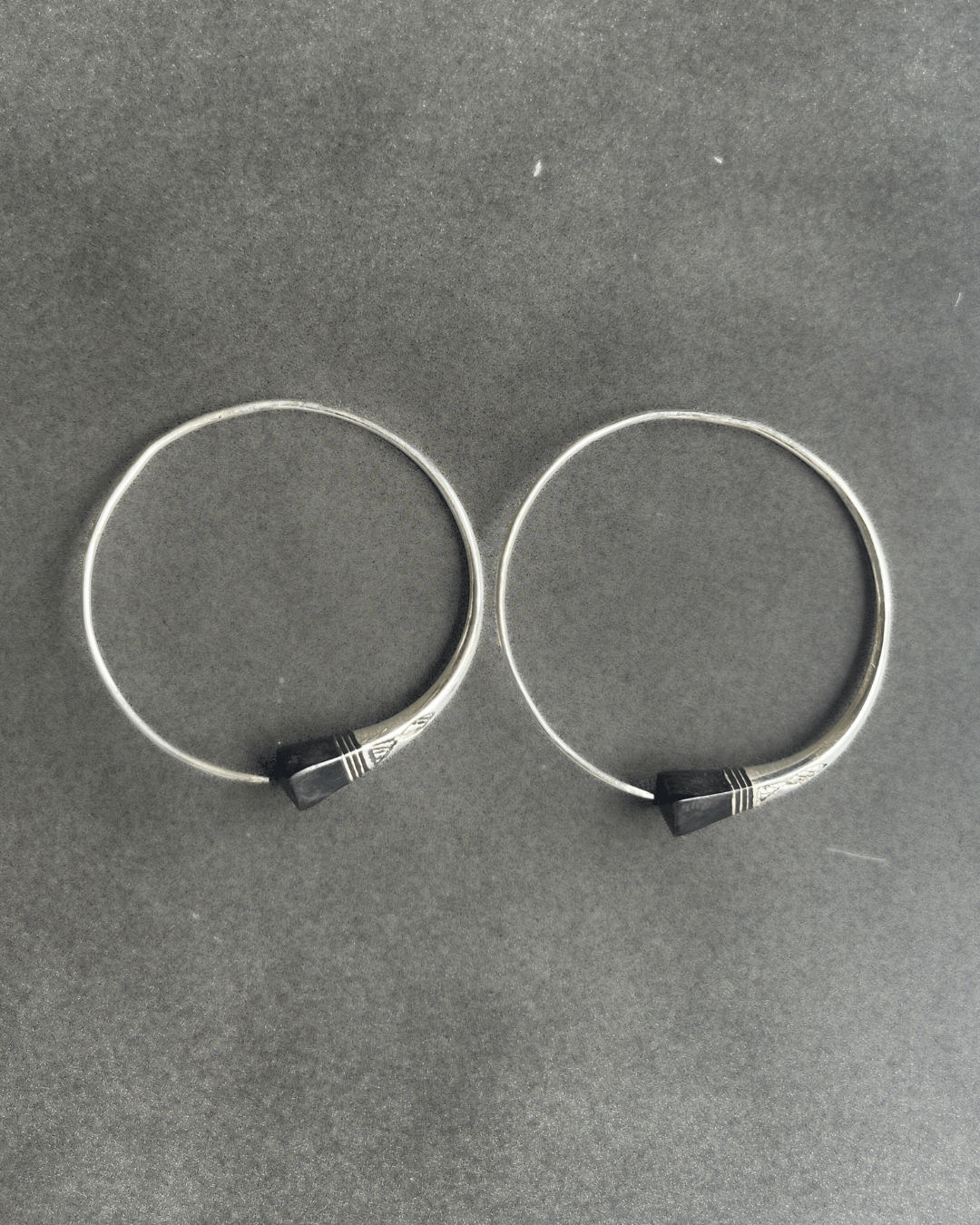 Boucles d'oreilles Touareg en argent 925 et bois d'ébène - Ledoux Store