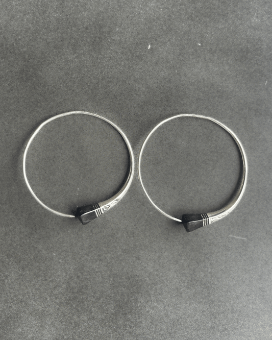 Boucles d'oreilles Touareg en argent 925 et bois d'ébène - Ledoux Store