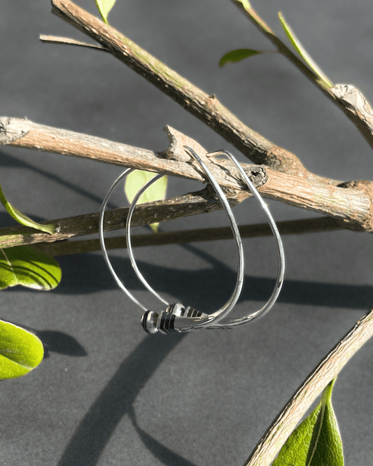 Boucles d'oreilles Touareg en argent 925 et bois d'ébène - Ledoux Store