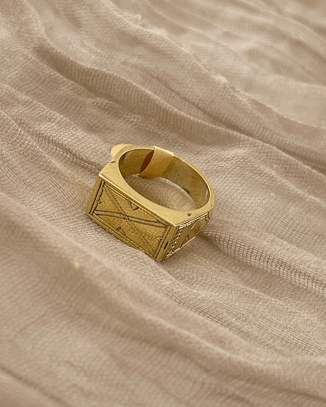 Chevalière homme - Bague Touareg en bronze - Ledoux Store