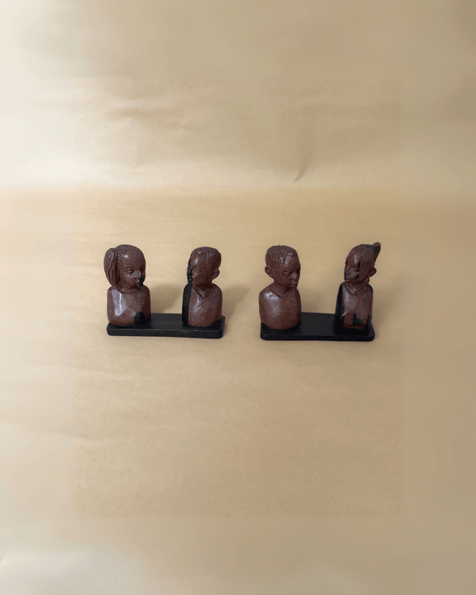 Figurine - Couple en bois d'ébène - Ledoux Store