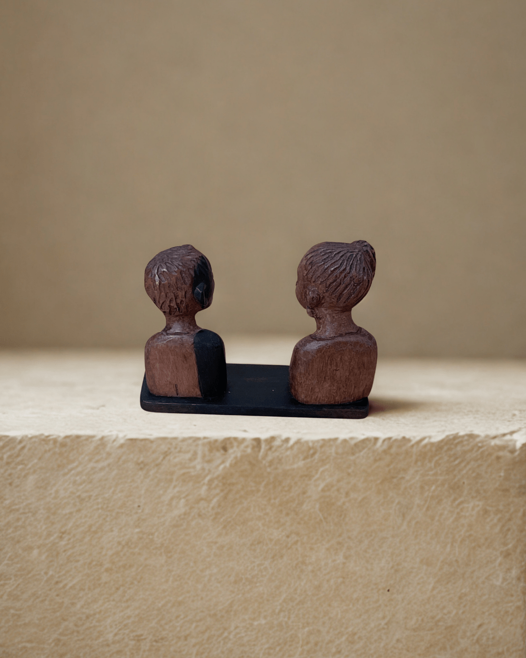 Figurine - Couple en bois d'ébène - Ledoux Store