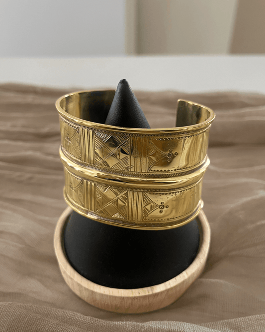 Manchette ajustable // Bracelet Touareg en bronze - Ledoux Store
