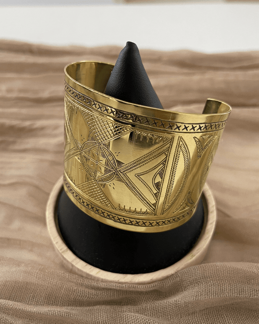 Manchette ajustable // Bracelet Touareg en bronze - Ledoux Store