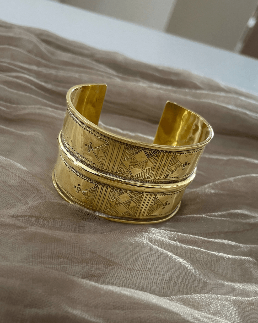 Manchette ajustable // Bracelet Touareg en bronze - Ledoux Store