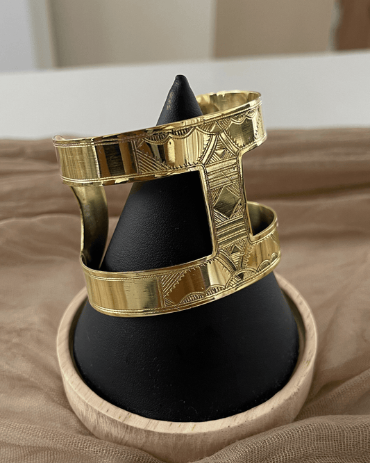 Manchette ajustable // Bracelet Touareg en bronze - Ledoux Store