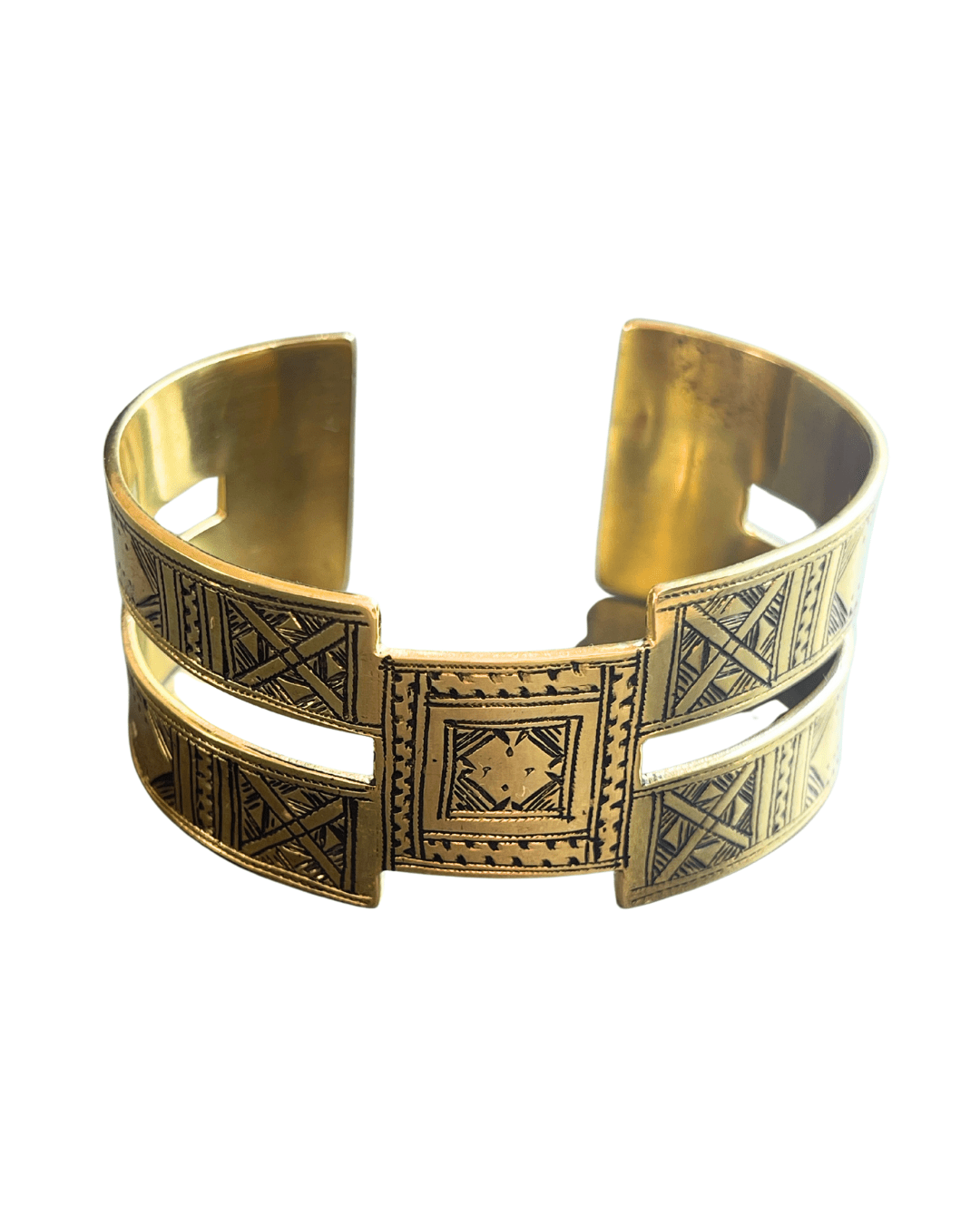 Manchette ajustable // Bracelet Touareg en bronze - Ledoux Store