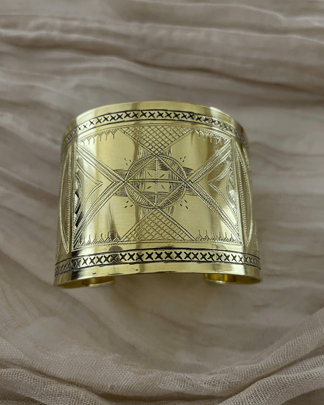 Manchette ajustable // Bracelet Touareg en bronze - Ledoux Store