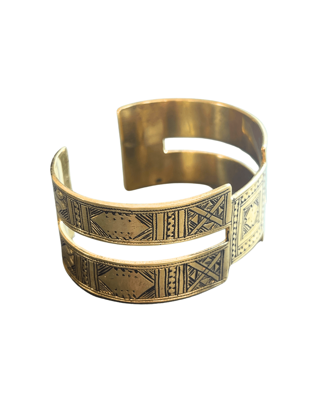 Manchette ajustable // Bracelet Touareg en bronze - Ledoux Store