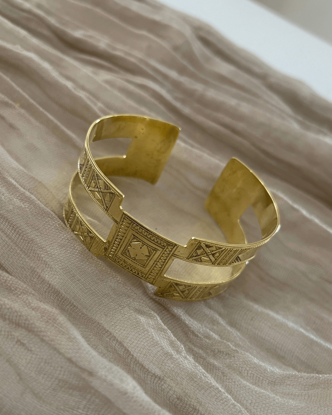 Manchette ajustable // Bracelet Touareg en bronze - Ledoux Store