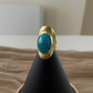Bague Touareg en bronze et turquoise