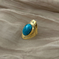 Bague Touareg en bronze et turquoise