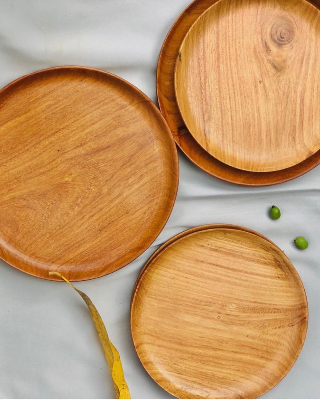 Assiettes plates en bois - Ledoux Store