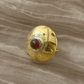 Bague Touareg en bronze et jaspe rouge - Ledoux Store