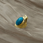 Bague Touareg en bronze et turquoise - Ledoux Store