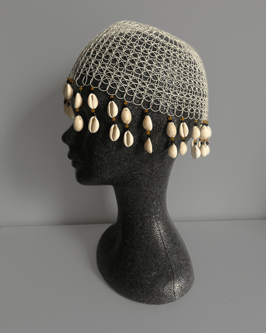 Chapeau filet en cauris et perles - Ledoux Store