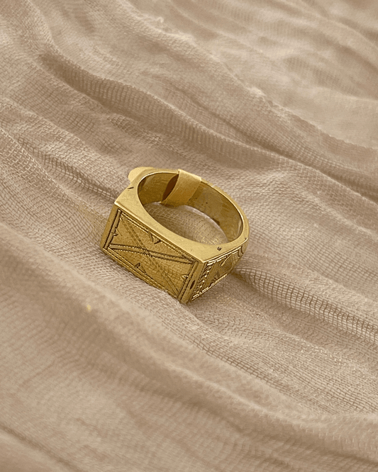 Chevalière homme - Bague Touareg en bronze - Ledoux Store