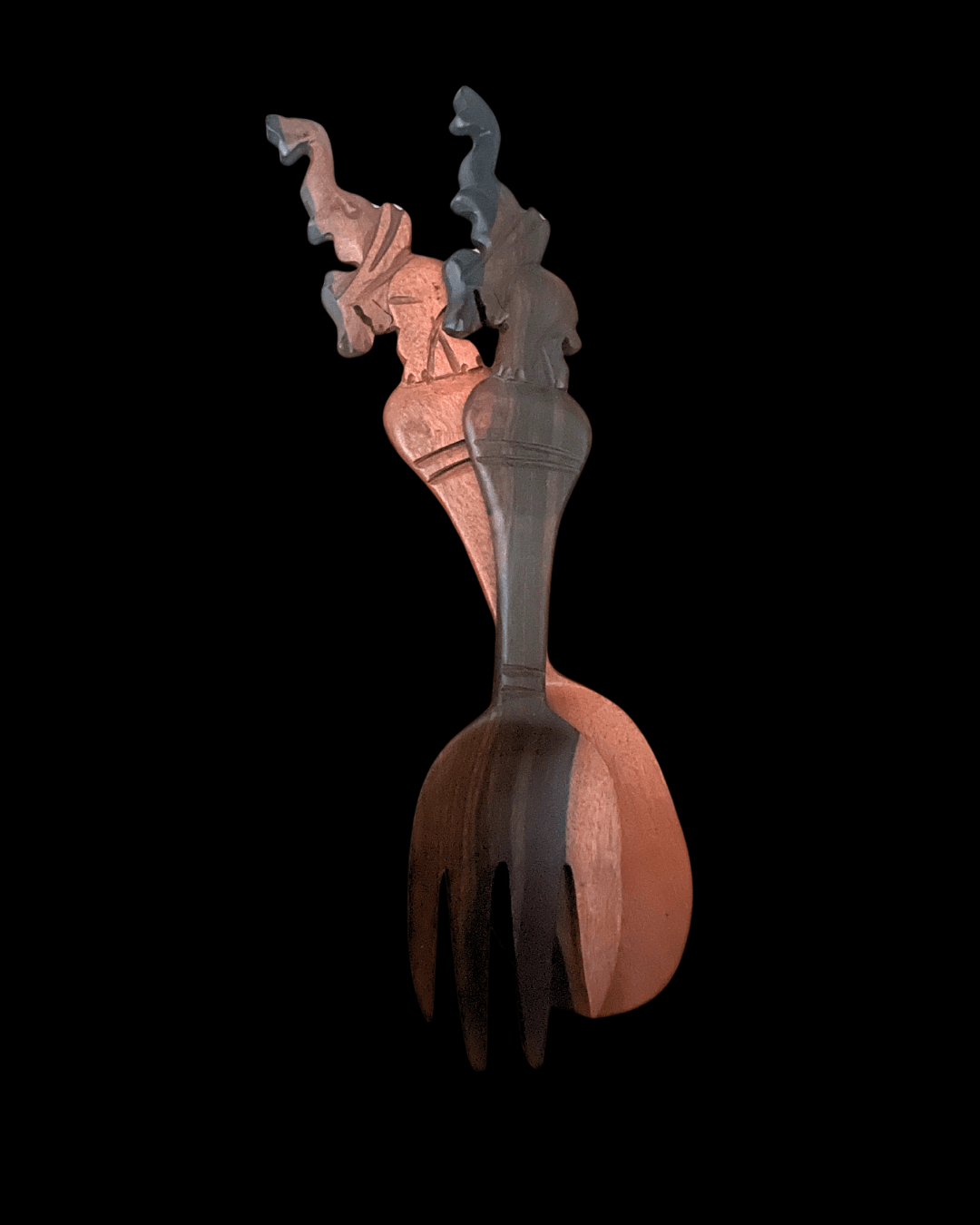 Couverts à salade en bois d'ébène - Ledoux Store