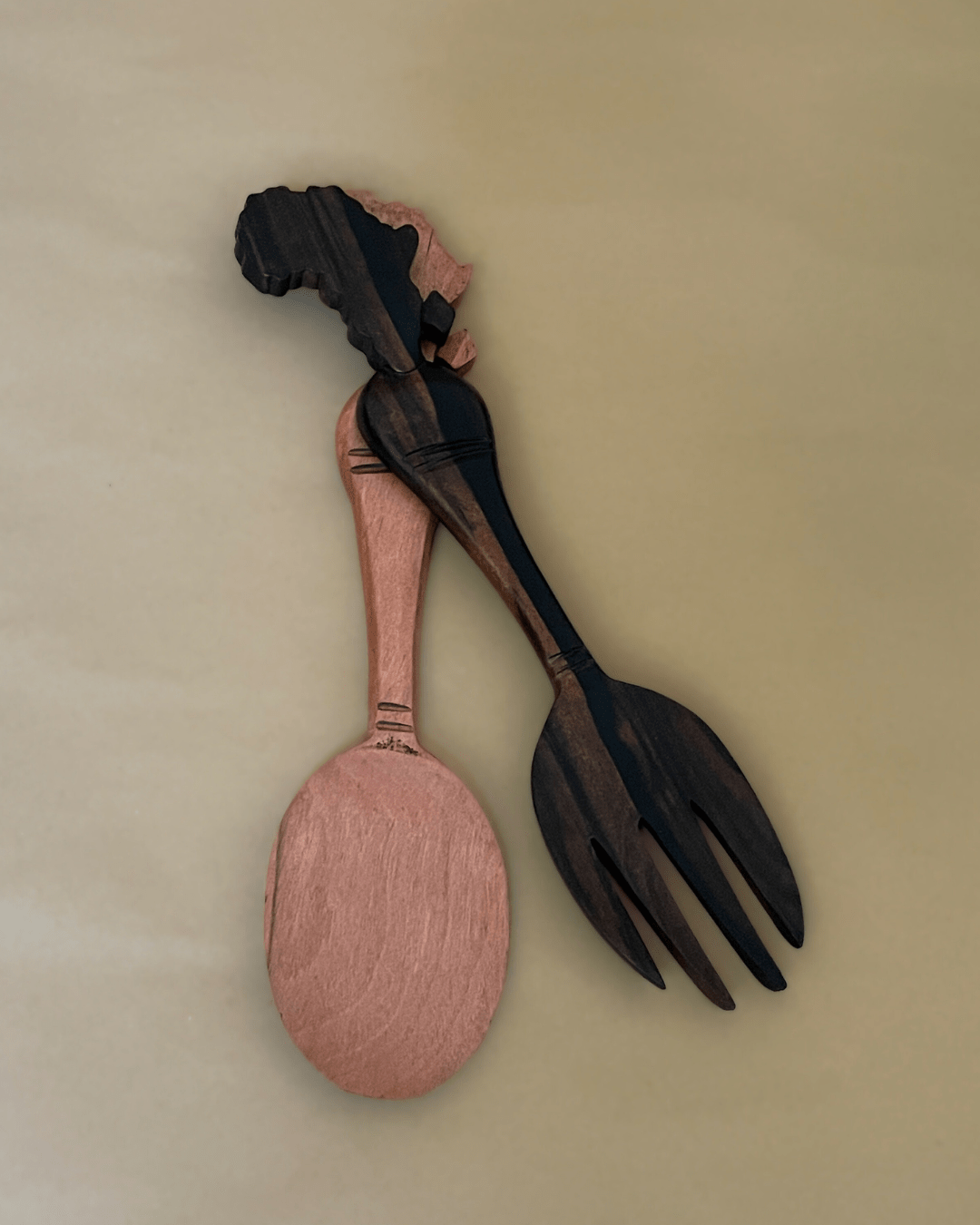 Couverts à salade en bois d'ébène - Ledoux Store