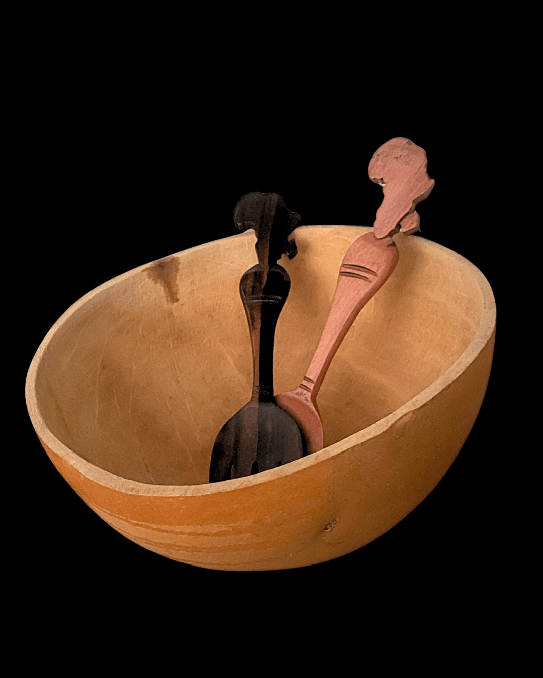 Couverts à salade en bois d'ébène - Ledoux Store