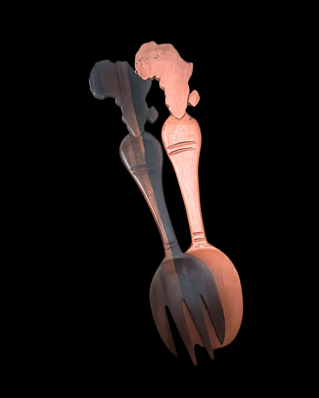 Couverts à salade en bois d'ébène - Ledoux Store