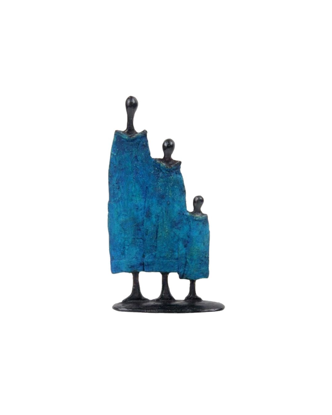 Figurine africaine en bronze - Famille / ethnie - Ledoux Store