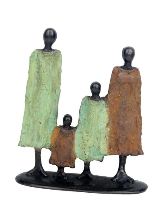 Figurine africaine en bronze - Famille / ethnie - Ledoux Store