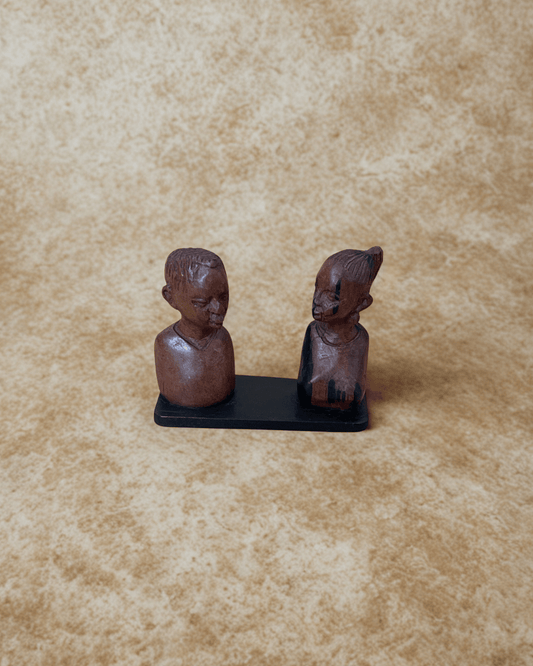Figurine - Couple en bois d'ébène - Ledoux Store