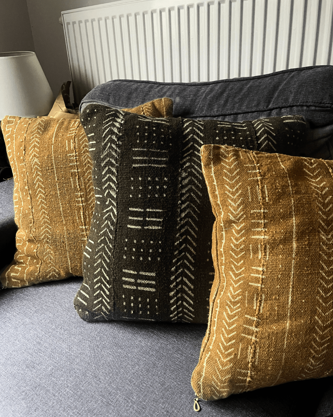 Housse de coussin en bogolan et percale - Plusieurs dimensions - Ledoux Store