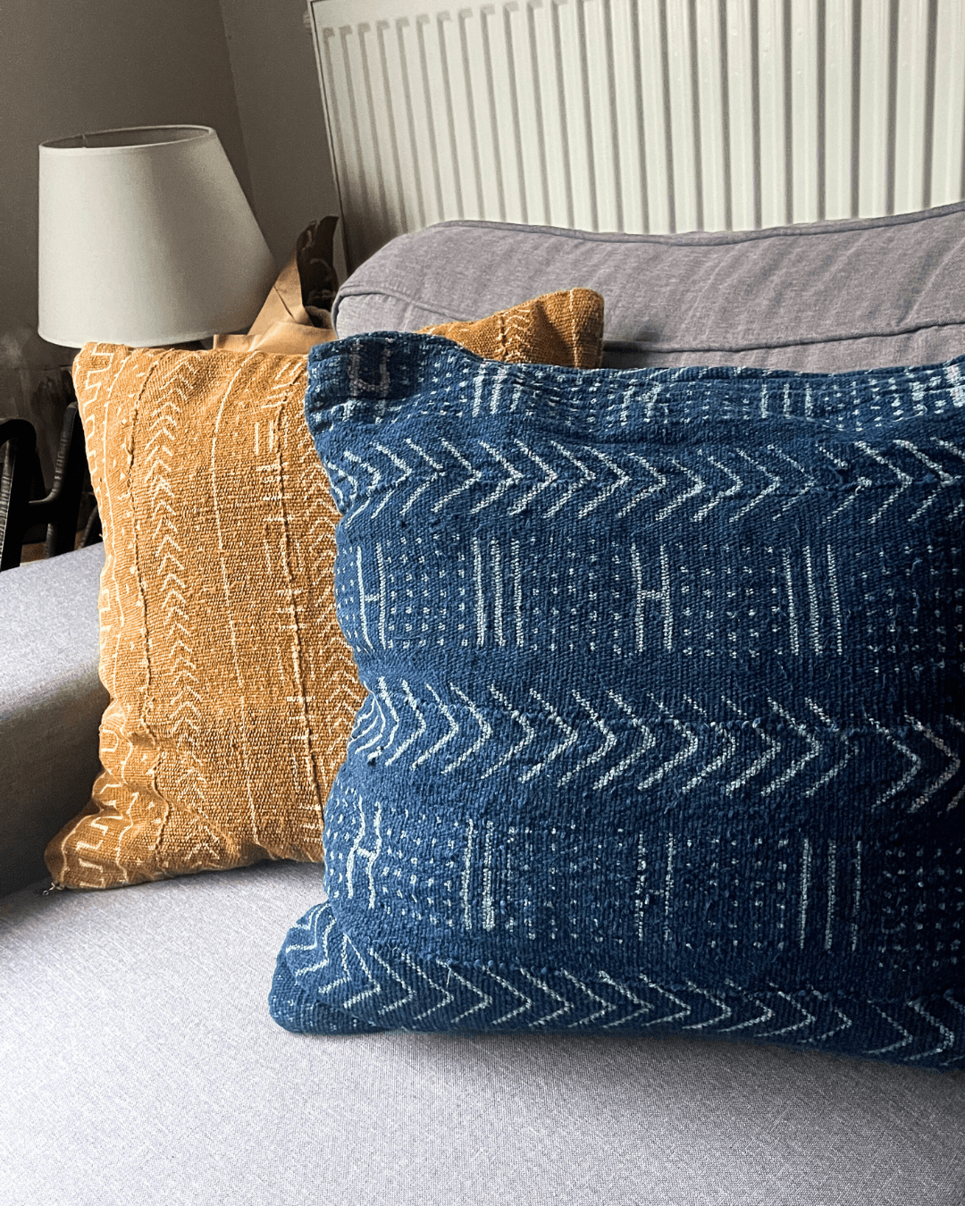 Housse de coussin en bogolan et percale - Plusieurs dimensions - Ledoux Store