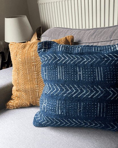 Housse de coussin en bogolan et percale - Plusieurs dimensions - Ledoux Store
