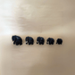 Lot de figurines - 5 éléphants en bois d'ébène - Ledoux Store