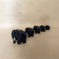 Lot de figurines - 5 éléphants en bois d'ébène - Ledoux Store