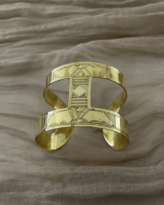 Manchette ajustable // Bracelet Touareg en bronze - Ledoux Store
