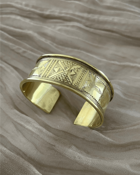 Manchette ajustable // Bracelet Touareg en bronze - Ledoux Store