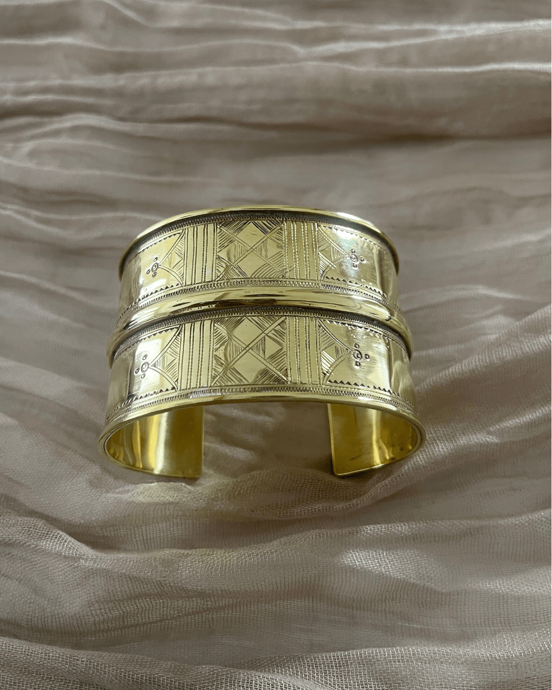 Manchette ajustable // Bracelet Touareg en bronze - Ledoux Store
