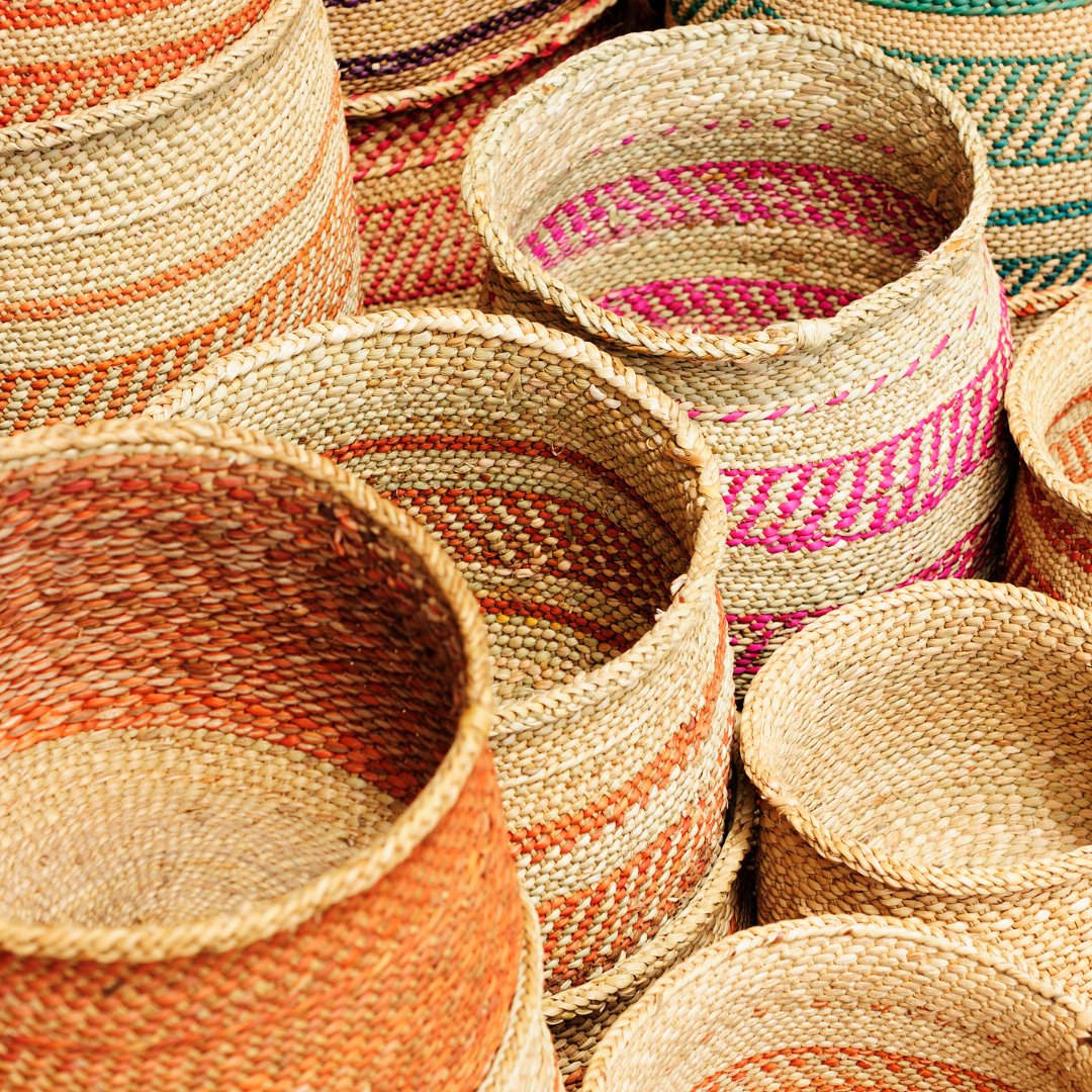 Panier de rangement tressés en fibres naturelles - Ledoux Store