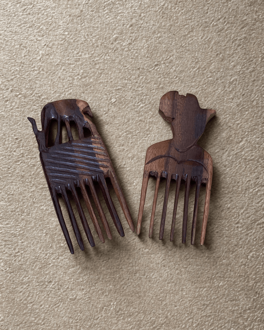 Peigne traditionnel sculpté en bois d'ébène - Ledoux Store
