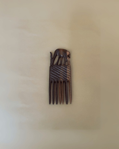 Peigne traditionnel sculpté en bois d'ébène - Ledoux Store