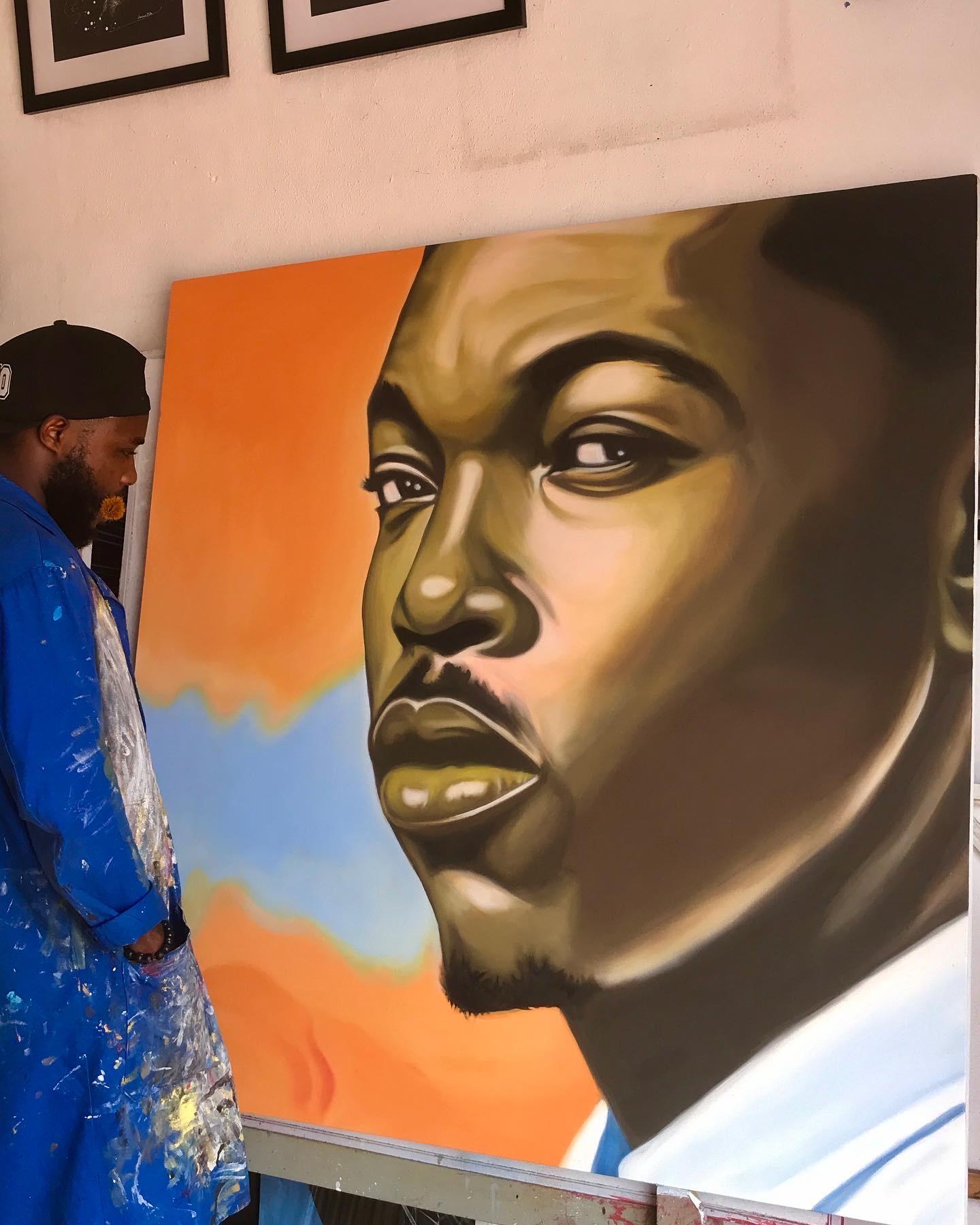 Peinture portrait réaliste sur toile - Ledoux Store