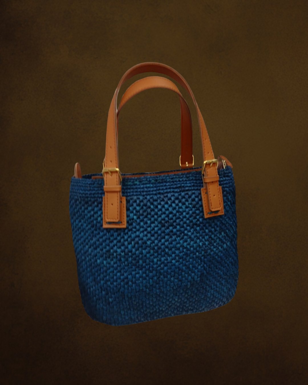 Sac cabas en raphia et cuir - Ledoux Store