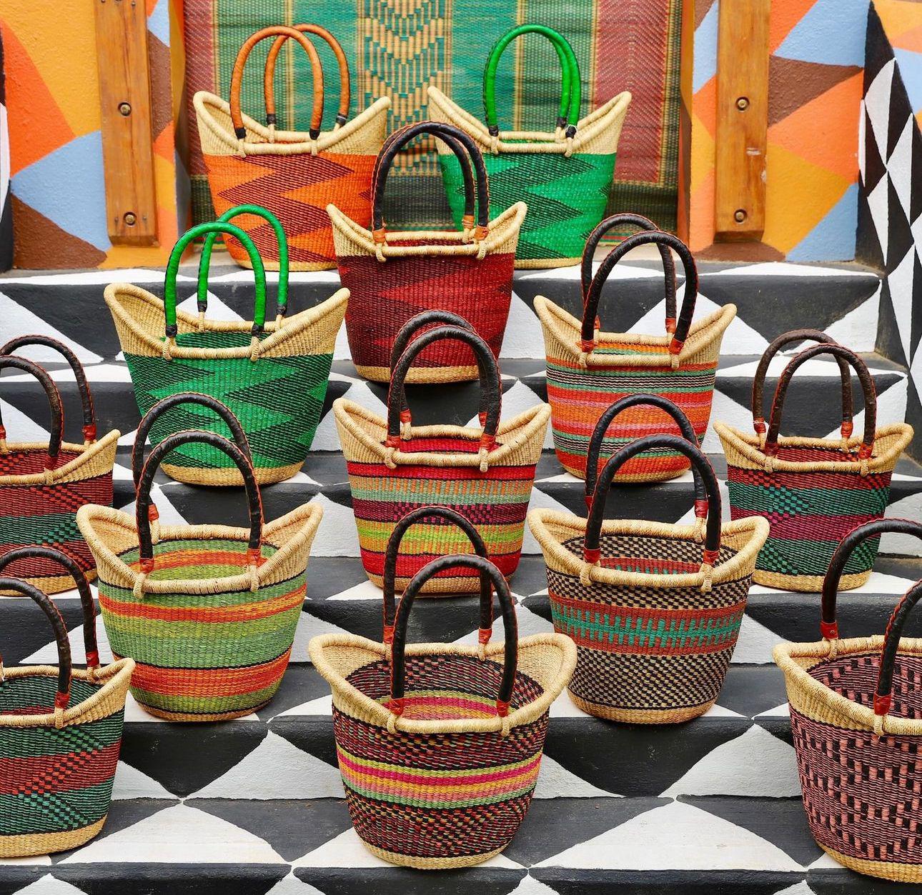 Sac shopping U, Bolga baskets - Ledoux Store