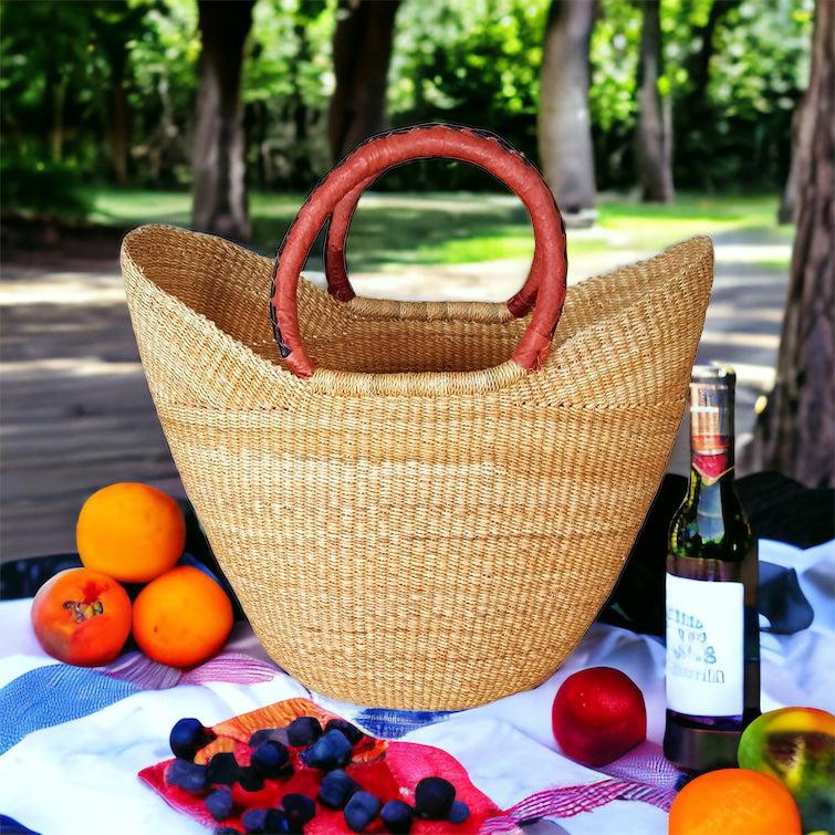 Sac shopping U, Bolga baskets - Ledoux Store